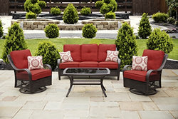 Hanover ORLEANS4PCSW-B-BRY Orleans, Autumn Berry Outdoor 4 Piece All-Weather Patio Set