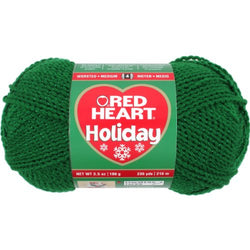 Coats: Yarn Red Heart Holiday Yarn, Green with Green Metallic