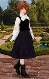 1/3 BJD Clothing British College Style Set Includes Cape, Vest, Blouse and Skirt