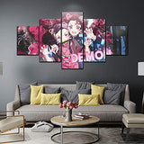 SEAREE Anime Poster, Japanese Anime Wall Art Posters, Anime Wall Decor, 5 Pcs HD Canvas Printing Posters for Living Room, Bedroom, Club Wall Art Decor, No Frame. (d44)