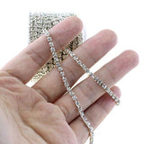 Super Sparkling 3.0MM 10Yard Clear Glass Crystal Rhinestone Chain Close Trim Cup Chain Bulk for