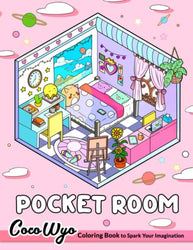 Pocket Room Coloring Book: A Coloring Book For Adults Features Tiny, Cozy, Beautiful & Peaceful Rooms Illustrations for Relaxation and Stress Relieving