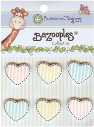 BaZooples Buttons-Heart Medley 1 pcs sku# 642944MA