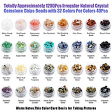 Ring Making Kit wiht Crystal Beads,Ybxjges 1880Pcs 32 Colors Crystal Jewelry Making Kit with Gemstone Chips Beads Jewelry Making Supplies for Bracelet Necklace Earring Jewelry Making