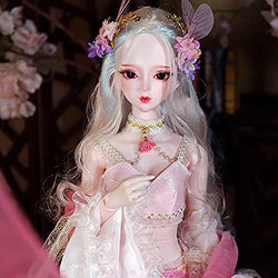YolvRy 1/3 BJD Doll 24 Inch Princess Doll 34 Ball Jointed Doll DIY Toys with Clothes Shoes Hair Makeup, Best Gift for Christmas Doll Lovers (Jasmine)