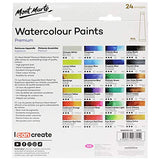 Mont Marte Watercolor Paint Set 24 Colours 8ml, Aluminium Watercolor Tube Set, Perfect for Paper