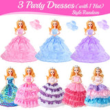 Fashion Dream Closet Collection for 11.5 Inch Doll, 107Pcs Doll Clothes and Accessories Including Wardrobe Princess Dresses Short Dresses Tops & Pants Bikini Shoes Bags Hanger for Girls Birthday Gifts