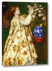 Monna Rosa by Dante Gabriel Rossetti - 13" x 18" Gallery Wrap Giclee Canvas Print - Ready to Hang