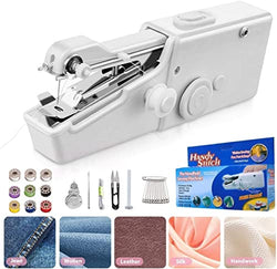 Handheld Sewing Machine, Hand Cordless Sewing Tool Mini Portable Sewing Machine, Essentials for Home Quick Repairing and Stitch Handicrafts (White)