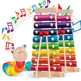 Xylophone for Kids Set Of Three Instrument Toys With Two Xylophone,One caterpillar toy-JiangChuan(2019 New Design),Best Birthday/Holiday Gift For Children's with Two Safe Mallets,Free Music socure