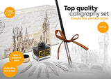 Nassau Fine Art Calligraphy Pen Set with 7 Different Nibs & Black Ink in Elegant Gift Box | Suitable for Artistic Calligraphy, Writing, Journaling & as a Gift