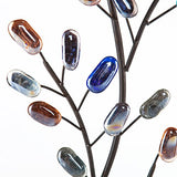 SEI Furniture Brenchan Tree Wall Sculpture with Black Metal Frame & Multicolor Glass Leaves