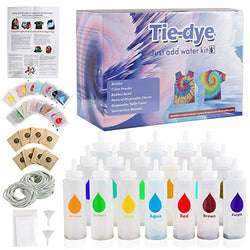 Lvoess Tie Dye Kit, 98 Pack Dye Art Set with 18 Color Dyes for DIY Fashion Shirt, Hoodie, Dress, Bikini, Tapestry