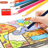 Colored Pencils Bulk, Shuttle Art 408 Pack Coloring Pencil Set Plus 20 Sharpeners, 12 Assorted Colors, Classpack School Supplies
