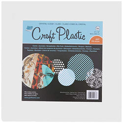 Grafix Ultra Clear .007 Plastic, Durable and Archival Film, Perfect for DIY Crafts, Stencils, Journals, Cards, 3D Embellishments, and More, 12" x 12", 25 Pack