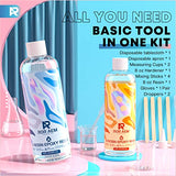 Clear Epoxy Resin Kit 16oz: Casting and Coating for Jewelry Resin - 2 Part Resin Epoxy Kit for Jewelry and DIY Projects