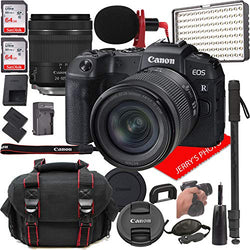 Canon EOS RP Mirrorless Digital Camera Bundle with 24-105mm f/4-7.1 STM Lens + LED Video Light, Microphone, Monopod, and More (24pcs)