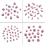 300pcs Violet Shape 3d Nail Decor Crystals Flatback Rhinestones Big Small Mix for Crafts Makeup Nails Art Accessories Set