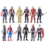 Marvel Titan Hero Series 12-inch Super Hero Action Figure 12-Pack Including Captain America, Iron Man, Spider-Man, Black Widow, Star-Lord, and more! (Gift Pack)