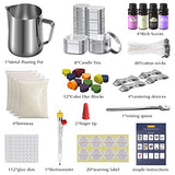 Complete Candle Making Kit, DIY Candle Making Kit for Adults, Candle Making Supplies Kit Including Beeswax, Wicks, Rich Scents, Dyes, 900ml Candle Pouring Pot, Tins