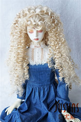 JD145 extraLong Wave Doll Wigs Synthetic Mohair BJD Hair (Blond, 8-9inch)