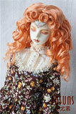 JD276 8-9inch 21-23CM Beauty fish curly doll wigs 1/3 SD Synthetic mohair BJD doll hair (Orange)