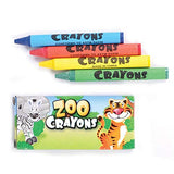 Kicko Zoo Animal Crayon Set - 144 Packs of 4 Crayons - Perfect for School and Office Supplies, Arts and Crafts, DIY Projects, Painting, Color Collection