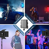 RGB LED Video Lighting Kit, SAMTIAN 2 Packs Photography Lighting with Wireless Remote/App Control, 8 Applicable Scenes, LCD Screen, Dimmable 552PCS LED Studio Lighting for Streaming/YouTube/Tiktok