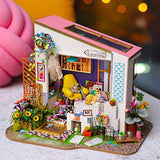 Rolife Dollhouse DIY Miniature Room Set-Wood Craft Construction Kit-Wooden Model Building Toys-Mini Doll House-Creative Birthday Gifts for Boys Girls Women and Friends (Cat's Porch)