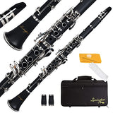 Aileen Lexington CL3041N Bb Flat 17 Key Clarinet with Mouthpiece, Hard Case, Cork Grease, Gloves and Other Kit