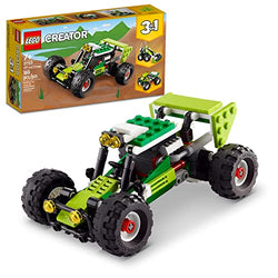 LEGO Creator 3in1 Off-Road Buggy 31123 Building Kit; Build a Buggy Toy and Rebuild It into a Skid Loader or ATV (All-Terrain Vehicle); A Creative Gift for Passionate Fans Aged 7+ (160 Pieces)