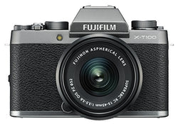 Fujifilm X-T100 Mirrorless Digital Camera w/XC15-45mmF3.5-5.6 OIS PZ Lens - Dark Silver