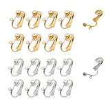 40pcs Clip on Earring Converter with Easy Open Loop, Granmp Clip Earring Findings for Jewelry