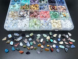 Gemstone Beads Natural Irregular Shaped Stone Chips Crystal Energy Healing Power for Jewelry Making(24 Materials-1)