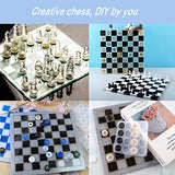 5PCS Chess Pieces Resin Molds, DIY Silicone Chess Board Mold, Epoxy Checkers Game for Casting,Casting Making Craft, Decorating Tools Supplies Crystal Mold,Epoxy Resin Mold,DIY Tool