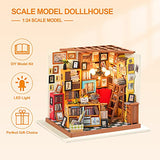 RoWood DIY Miniature Dollhouse Kit, 1:24 Scale Tiny House Building Kits - Sam's Study