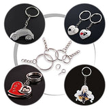 Swpeet 300Pcs Sliver Key Chain Rings Kit, 100Pcs Keychain Rings with Chain and 100Pcs Jump Ring