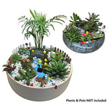 100 Pieces Miniatur Garden Ornament Kit Set for DIY Fairy Garden Mini Bonsai Dollhouse Decoration(Garden Style)