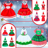 12 Set 6 Inch Doll Clothes Christmas Doll Clothes Xmas Girl Dolls Clothes Christmas Doll Outfit Santa Elk Snowman Dress with Hat Doll Clothes for 6 Inch Dolls, Girl Birthday