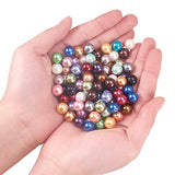 PandaHall Elite 1440pcs 6mm Tiny Satin Luster Glass Pearl Bead Round Loose Beads for Jewelry Making