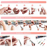 TTKADIY Jewelry Making Kit, 1600Pcs Jewelry Making Supplies with 28 Colors Crystal Beads, Jewelry Wire, Jewelry Pliers, Measuring Tools and Ring Making Kit