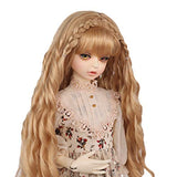 MUZI Wig 1/3 Doll Hair Wig, Girl Gift Long Wavy Curly Hair Doll Wig for 1/3 BJD SD Doll (4)