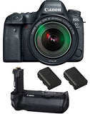 Canon EOS 6D Mark II DSLR Camera with EF 24-105mm f/3.5-5.6 IS STM Lens, Canon BG-E21 Battery Grip, 2 Spare Batteries