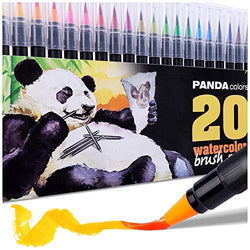 Watercolor Markers - Watercolor Pens - Calligraphy Brush Pens Set - Watercolor Paint Pens for Kids - Set of 20 Premium Colors - Portable - Washable - Non-Toxic