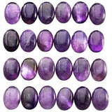 SUNYIK Purple Amethyst Oval Cabochons CAB Flatback for Jewelry Making,13x18mm,Set of 10