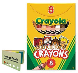 Crayola Multicultural Crayons -24 Count (Set of 3 - 8 Packs) Includes 5 Color Flag Set