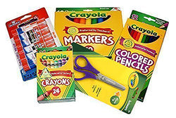 Basic Crayola Back to School Bundle - 5 Items - Crayola Crayons, Crayola Markers, Crayola Colored