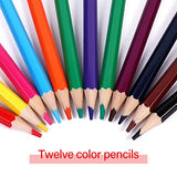 Colored Pencils, Vibrant Color Presharpened Pencils for School Kids Teachers, Soft Core Art Drawing Pencils for Coloring, Sketching, and Painting (Blue, 12)