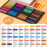 Non Toxic Pastels Soft Long Square Chalk Pastels Set of 48 Assorted Colors