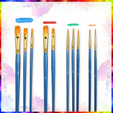 Acrylic Paint Brushes Nylon Brushes Set Art Painting Brushes Detailing Artist Brushes for Acrylic Oil Watercolor, Face Nail Decor Miniature Detail Painting Supplies (200)